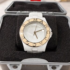Marc by Marc Jacobs Oversized White Ceramic Watch MBM3500 NWOT Women’s
